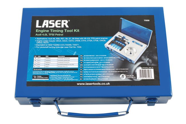 Laser Tools 7558 Engine Timing Kit - for Audi 4.0L TFSI Petrol Laser Tools