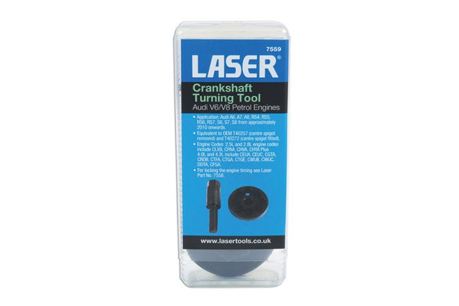 Laser Tools 7559 Crankshaft Turning Tool - for Audi V6, V8 Petrol Laser Tools