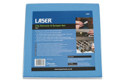 Laser Tools 7583 Clip Remover & Tungsten Tipped Scraper Set 5pc Laser Tools