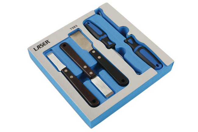 Laser Tools 7583 Clip Remover & Tungsten Tipped Scraper Set 5pc Laser Tools