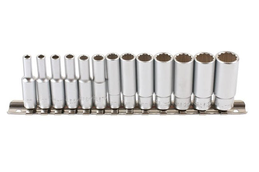 Laser Tools 7589 Bi-Hex Deep Socket Set 1/4"D 13pc Laser Tools