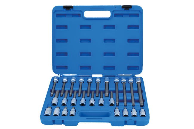 Laser Tools 7599 Spline Socket Bit Set 1/2"D 26pc Laser Tools