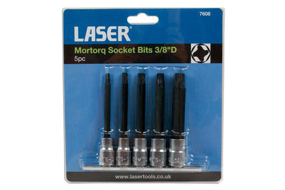 Laser Tools 7608 Mortorq Socket Bit Set 3/8"D 5pc Laser Tools
