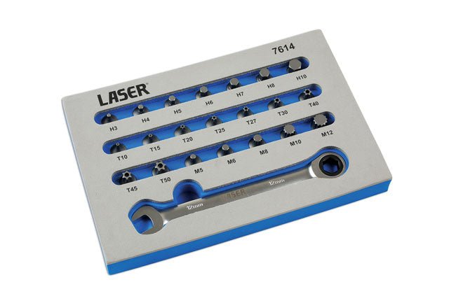 Laser Tools 7614 Low Profile Bit Set 22pc Laser Tools