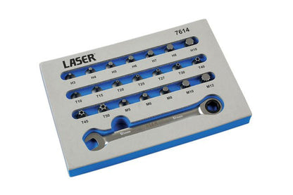 Laser Tools 7614 Low Profile Bit Set 22pc Laser Tools
