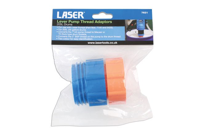 Laser Tools 7621 Lever Pump Thread Adaptors 2pc Laser Tools