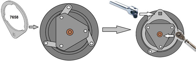 Laser Tools 7658 A/C Compressor Pulley Holding Tool - for Ford Laser Tools