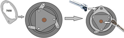Laser Tools 7658 A/C Compressor Pulley Holding Tool - for Ford Laser Tools