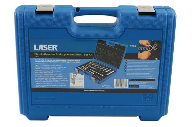 Laser Tools 7673 Shock Absorber & MacPherson Strut Tool Kit 24pc Laser Tools