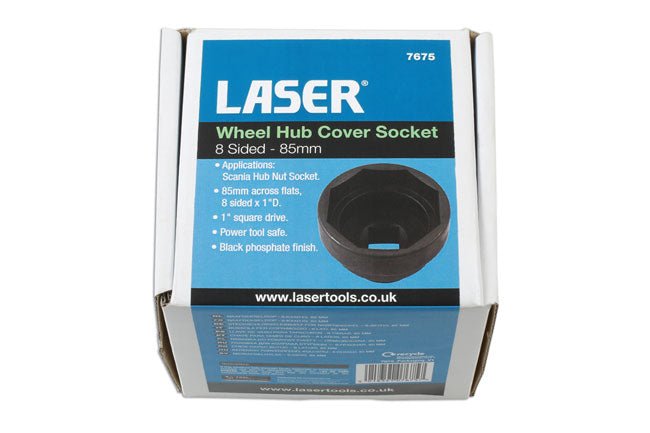 Laser Tools 7675 Hub Cover Socket - 8 sided 85mm Laser Tools