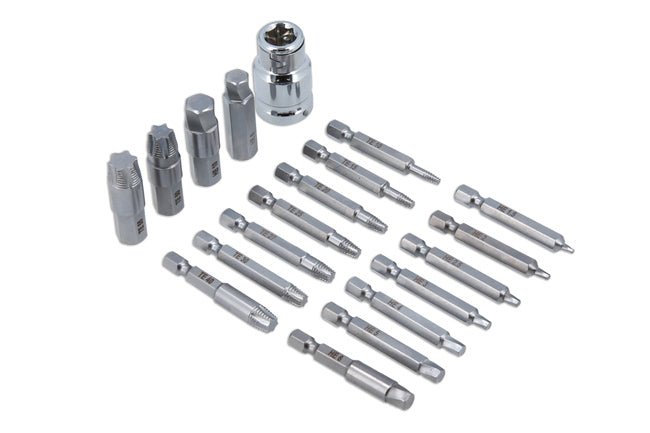 Laser Tools 7678 Extractor Set for TorxÂ® Hex Fittings 19pc Laser Tools