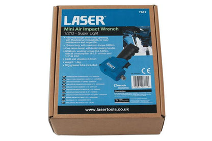 Laser Tools 7681 Mini Air Impact Wrench 1/2"D - Super Light Laser Tools
