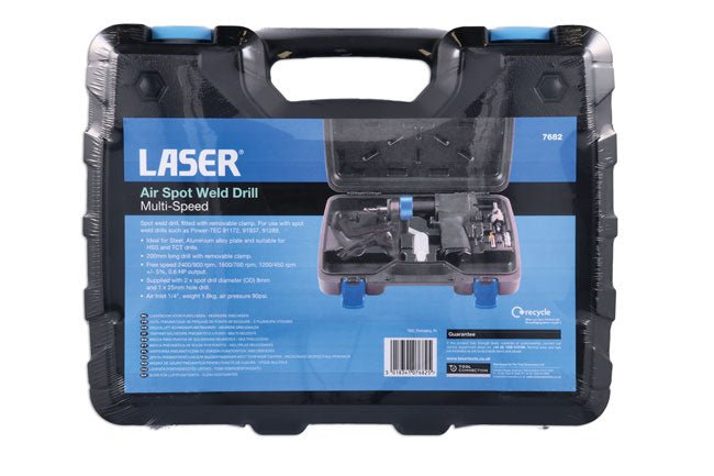 Laser Tools 7682 Air Spot Weld Drill - Multi-Speed Laser Tools