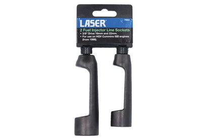 Laser Tools 7694 Fuel Injector Line Sockets 3/8"D 2pc Laser Tools