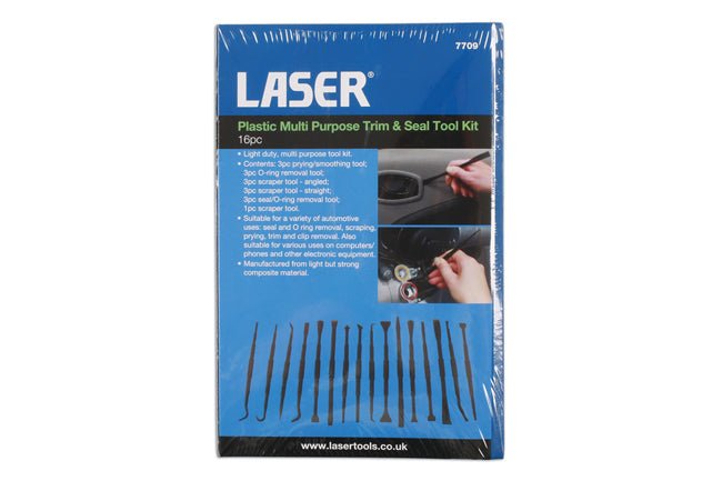 Laser Tools 7709 Plastic Multi Purpose Trim & Seal Toolkit 16pc Laser Tools