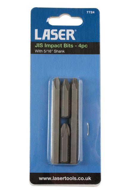 Laser Tools 7724 JIS Impact Bits 4pc Laser Tools