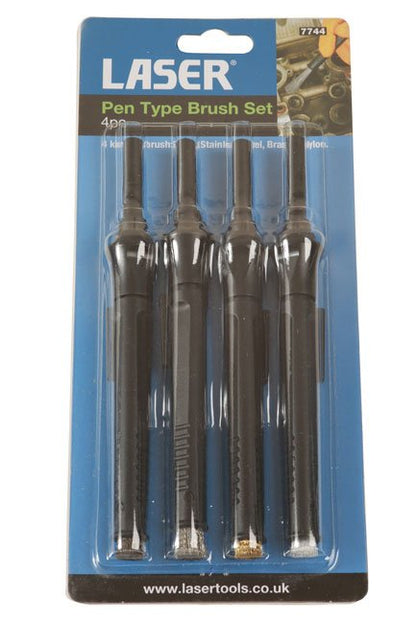 Laser Tools 7744 Pen Type Detailing Brush Set 4pc Laser Tools