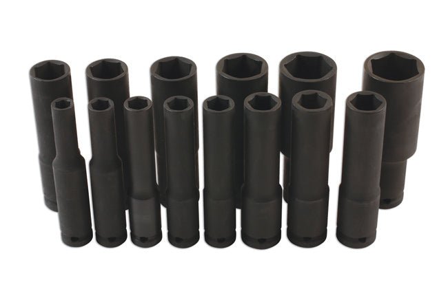 Laser Tools 7759 Extra Deep Impact Socket Set 1/2"D 14pc Laser Tools