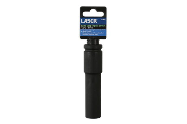Laser Tools 7765 Extra Deep Impact Socket 1/2"D 17mm Laser Tools