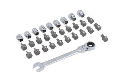 Laser Tools 7799 Low Profile Bit & Alldrive Go Thru Socket Set 31pc Laser Tools