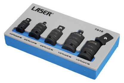 Laser Tools 7816 Impact Universal Joint Step Up/Down Adaptor Set 5pc Laser Tools