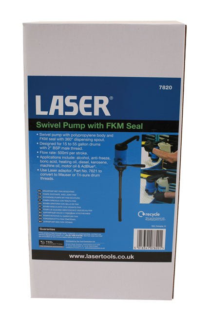 Laser Tools 7820 Swivel Pump with FKM Seal Laser Tools