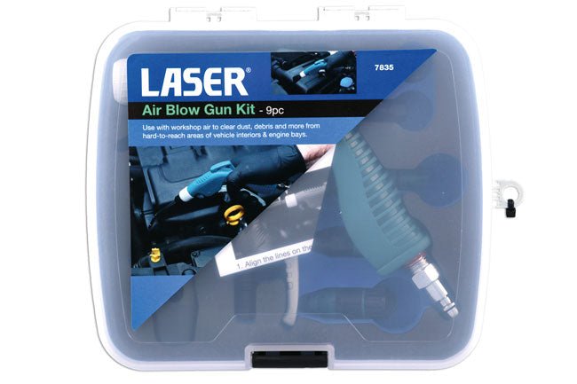 Laser Tools 7835 Air Blow Gun Kit 9pc Laser Tools