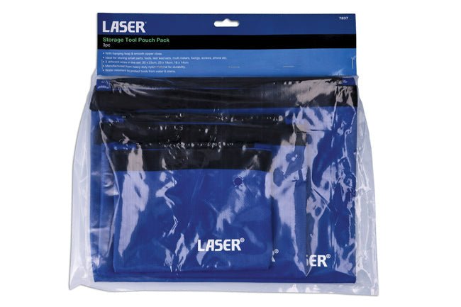 Laser Tools 7837 Storage Tool Pouch Pack 3pc Laser Tools