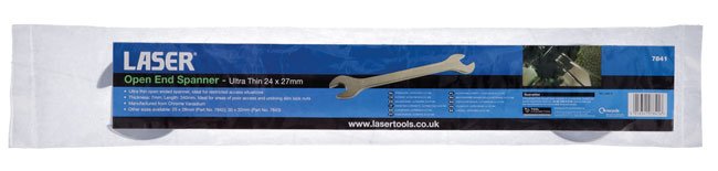 Laser Tools 7841 Ultra Thin Open Ended Spanner 24 x 27mm Laser Tools