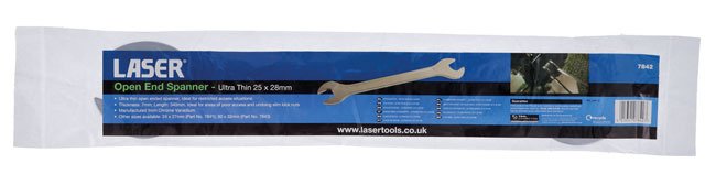 Laser Tools 7842 Ultra Thin Open Ended Spanner 25 x 28mm Laser Tools