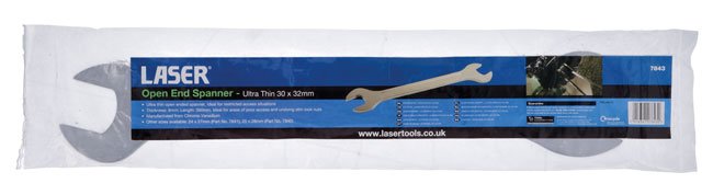 Laser Tools 7843 Ultra Thin Open Ended Spanner 30 x 32mm Laser Tools