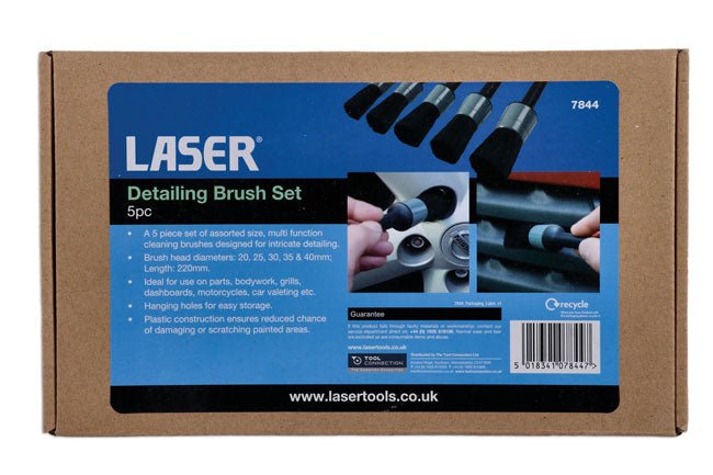 Laser Tools 7844 Detailing Brush Set 5pc Laser Tools