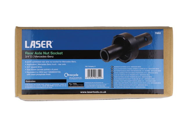 Laser Tools 7852 Rear Axle Nut Socket 3/4"D - for Mercedes-Benz Laser Tools