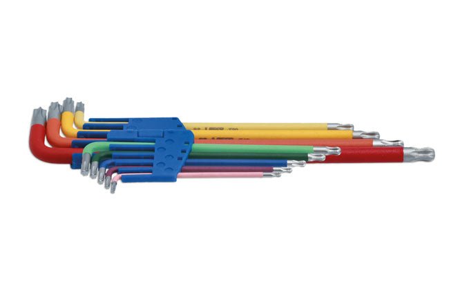 Laser Tools 7873 Colour Coded Star Key Set - Ball End 9pc Laser Tools