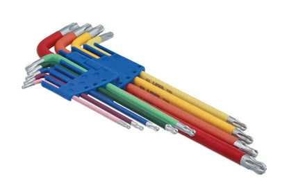 Laser Tools 7873 Colour Coded Star Key Set - Ball End 9pc Laser Tools