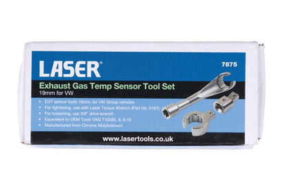 Laser Tools 7875 Exhaust Gas Temp Sensor Tool Set 19mm - for VAG Laser Tools