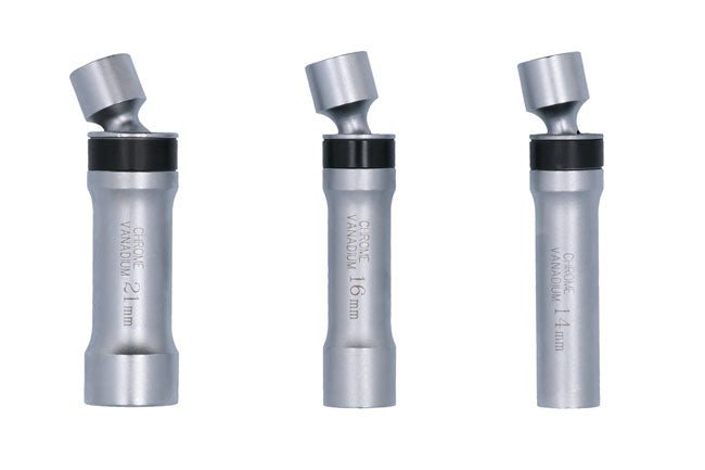 Laser Tools 7891 Universal Joint Spark Plug Socket Set 3/8"D 3pc Laser Tools