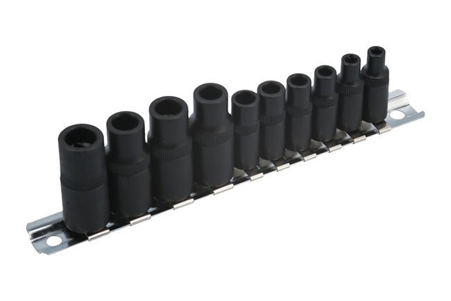 Laser Tools 7901 Tap Socket Set 3/8"D, 1/4"D 10pc Laser Tools