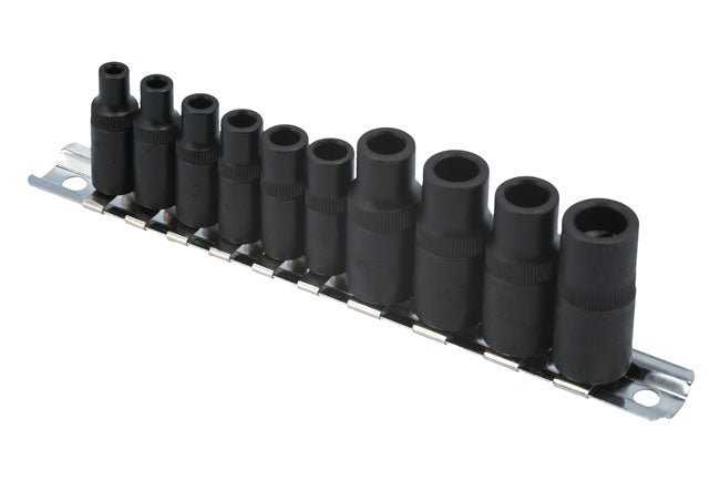 Laser Tools 7901 Tap Socket Set 3/8"D, 1/4"D 10pc Laser Tools