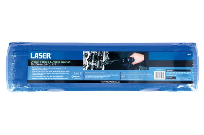 Laser Tools 7907 Digital Torque & Angle Wrench 3/8"D 20 - 100Nm Laser Tools