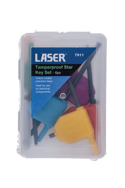 Laser Tools 7911 Tamperproof Star Key Set 6pc Laser Tools