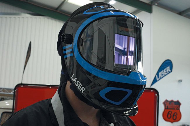 Laser Tools 7927 Auto Darkening Welding Helmet with Respirator Laser Tools