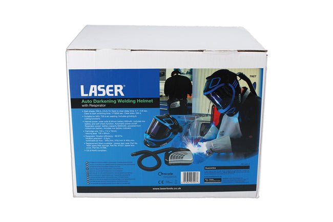 Laser Tools 7927 Auto Darkening Welding Helmet with Respirator Laser Tools