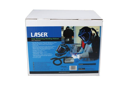 Laser Tools 7927 Auto Darkening Welding Helmet with Respirator Laser Tools