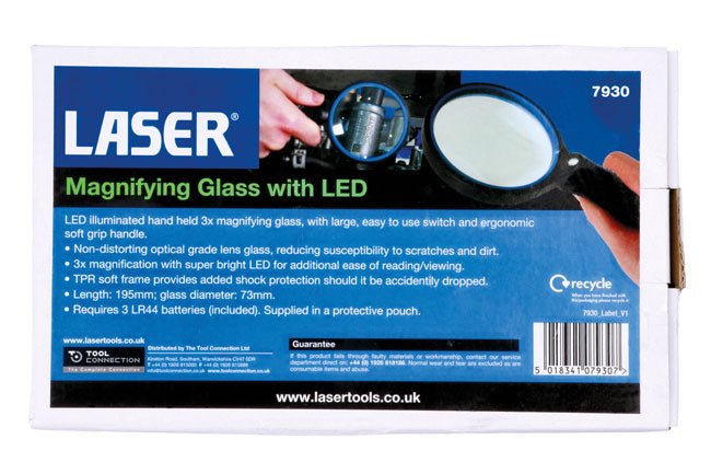 Laser Tools 7930 Magnifying Glass with LED Laser Tools