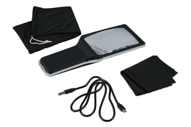 Laser Tools 7934 Rechargeable Magnifying Glass Laser Tools