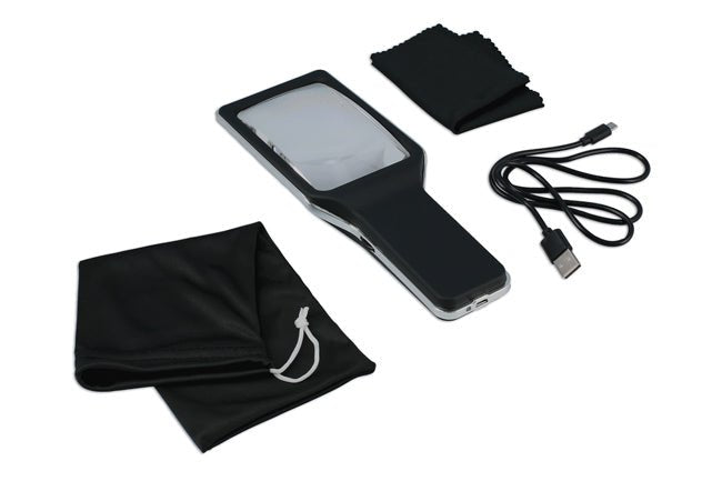 Laser Tools 7934 Rechargeable Magnifying Glass Laser Tools