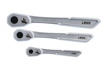 Laser Tools 7937 Slim Handle Ratchet Set 1/4"D, 3/8"D, 1/2"D 3pc Laser Tools