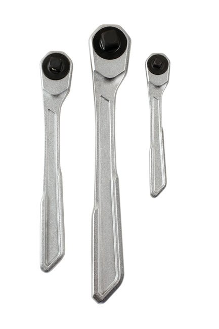 Laser Tools 7937 Slim Handle Ratchet Set 1/4"D, 3/8"D, 1/2"D 3pc Laser Tools