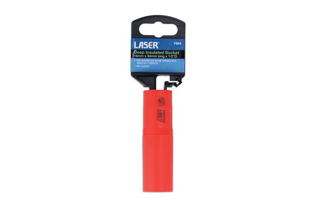 Laser Tools 7954 Deep Insulated Socket 1/2"D 16mm Laser Tools